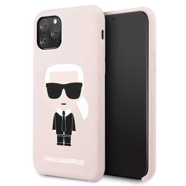 Karl Lagerfeld Fullbody Silicone Iconic – iPhone 11 Pro dėklas (rožinis)