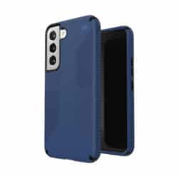 Speck Presidio2 Grip – Samsung Galaxy S22 dėklas su MICROBAN Coastal Blue / Storm Blue)