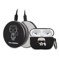 Karl Lagerfeld Bundle Ikonik – Apple Airpods Pro + Power Bank dėklų rinkinys su veidrodžiu