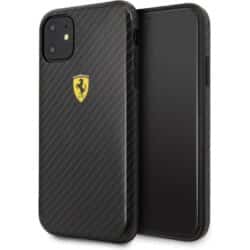 „Ferrari On Truck Racing Shield“ kietas dėklas – „iPhone 11“ (anglies efektas / juoda)