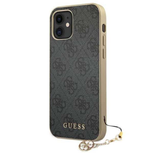 93659D65-6051-EC11-91AD-2CEA7FB072AA.jpg Guess 4G Charms kolekcija – dėklas, skirtas iPhone 12 mini (pilkas)