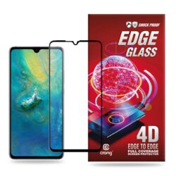 Crong Edge Glass – visiškai klijuojamas nuo krašto iki krašto 9H stiklo ekrano apsauga, skirta Huawei Mate 20