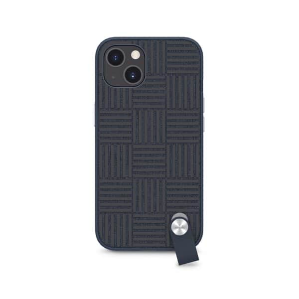 Moshi Altra Slim Hardshell dėklas su dirželiu, skirtas iPhone 13 (mėlynas)