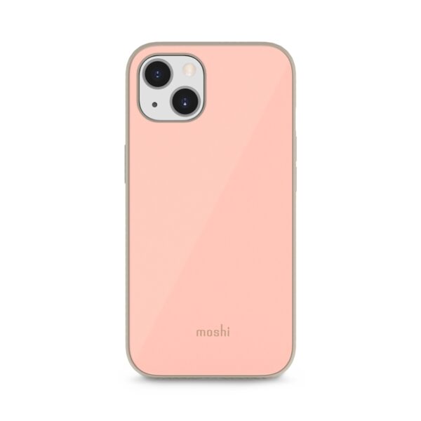 „Moshi iGlaze“ – aukščiausios kokybės hibridinis dėklas, skirtas „iPhone 13“ („SnapTo“ sistema) („Dahlia Pink“)