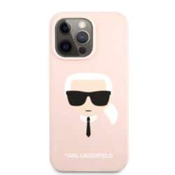 Karl Lagerfeld Silicone Ikonik Karl`s Head – dėklas, skirtas iPhone 13 (rožinis)