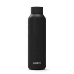 „Quokka Solid“ – nerūdijančio plieno dvigubų sienelių, vakuuminė vandens gertuvė, nešiojamas termosas 630 ml (Jet Black)
