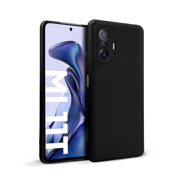 Crong Color Cover – lankstus dėklas, skirtas Xiaomi 11T 5G (juodas)