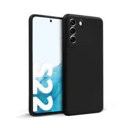 Crong Color Cover silikoninis dėklas, skirtas Samsung Galaxy S22 (juodas)