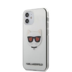 Karl Lagerfeld Choupette galvos širdis – „iPhone 12“ mini dėklas (skaidrus)