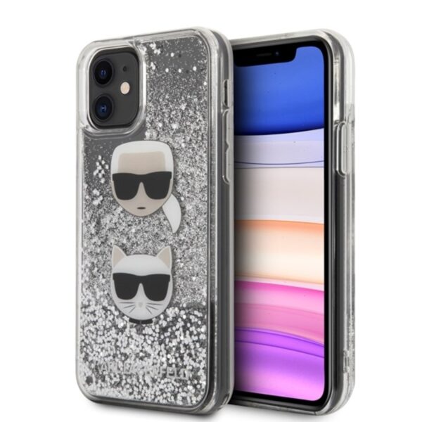 Karl Lagerfeld Liquid Glitter Hearts – iPhone 11 Pro dėklas