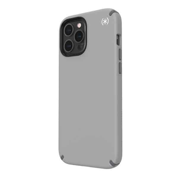Speck Presidio2 Pro – iPhone 12 Pro Max dėklas su MICROBAN (Cathedral Grey / Graphite Grey)