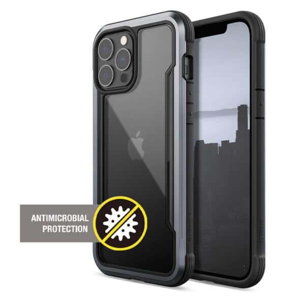 X-Doria Raptic Shield Pro – dėklas, skirtas iPhone 13 Pro Max (antibakterinis) (juodas)