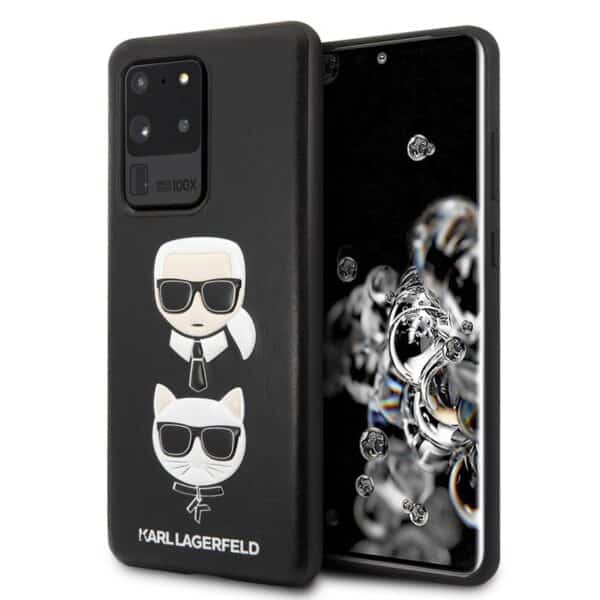 Karl Lagerfeld reljefinis dėklas Karl & Choupette – dėklas Samsung Galaxy S20 Ultra