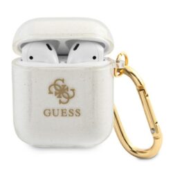 Guess Colored Glitter – Airpods dėklas (skaidrus)