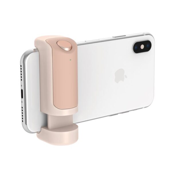 9EE365D4-5E51-EC11-91AD-2CEA7FB072AA.jpg Just Mobile ShutterGrip –Belaidis fotografavimo mygtukas visiems išmaniesiems telefonams (auksinis)