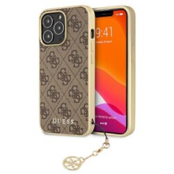 Guess 4G Charms kolekcija – dėklas, skirtas iPhone 13 Pro (rudas)