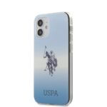 US Polo Assn Dh ir logotipo gradientas – dėklas iPhone 12 Mini (mėlynas)