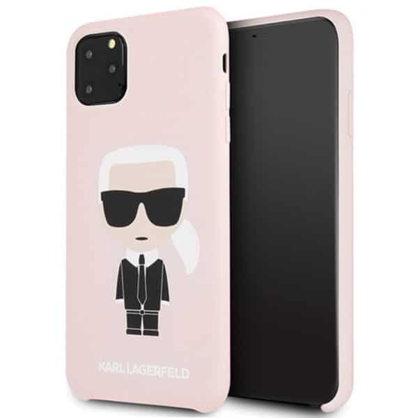 Karl Lagerfeld Fullbody Silicone Iconic – iPhone 11 Pro Max dėklas (rožinis)