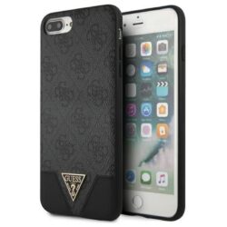 Guess 4G Triangle Collection – dėklas, skirtas iPhone 8 Plus / 7 Plus (pilkas)
