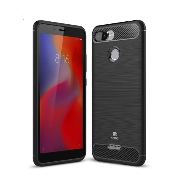 Crong Soft Armor Cover – apsauginis dėklas, skirtas Xiaomi Redmi 6 (juodas)