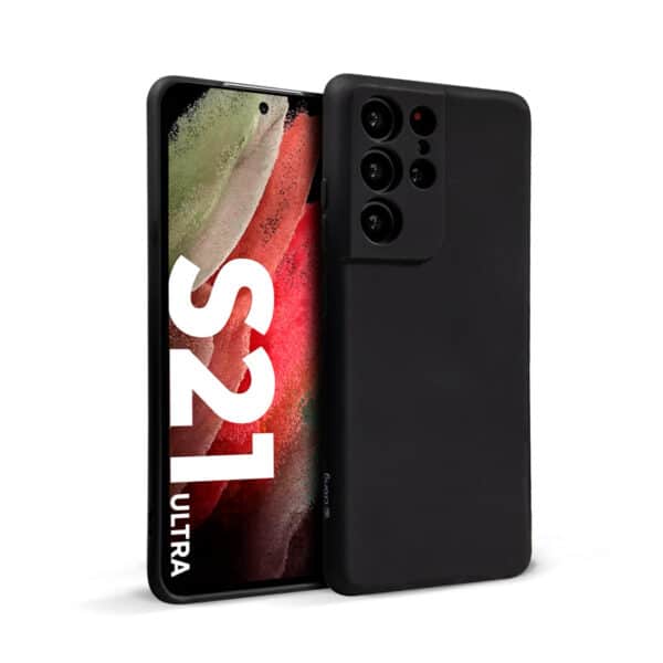 Crong Color Cover – dėklas, skirtas Samsung Galaxy S21 Ultra (juodas)