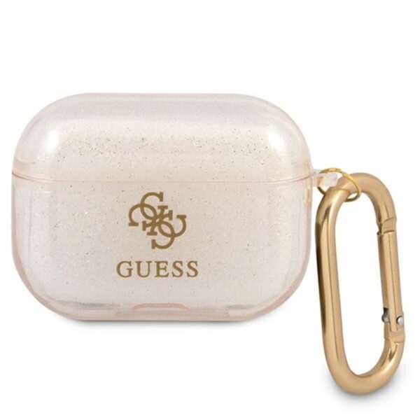 Guess Colored Glitter – Airpods Pro dėklas (auksinis)