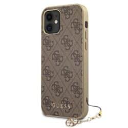 Guess 4G Charms kolekcija – dėklas, skirtas iPhone 12 mini (rudas)