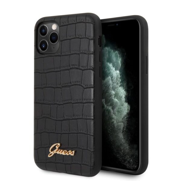 „Guess Croco Case“ – „iPhone 11 Pro“ dėklas (juodas)