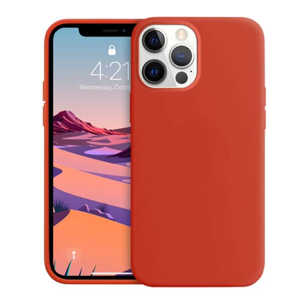 Crong Color Cover – lankstus dėklas, skirtas iPhone 12 Pro Max (raudonas)
