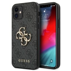 Guess 4G Big Metal Logo – dėklas, skirtas iPhone 12 mini (pilkas)