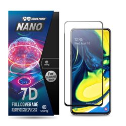 Crong 7D nano lankstus stiklas – pilnai dengianti hibridinė ekrano apsauga 9H Samsung Galaxy A80 / A90