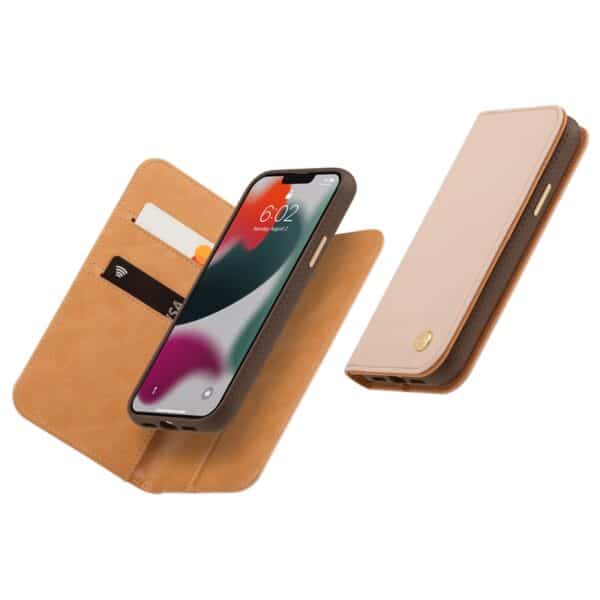 Moshi Overture dėklas su nuimama magnetine pinigine, skirta iPhone 13 Pro Max (SnapTo™) – Luna Pink
