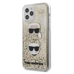 Karl Lagerfeld Liquid Glitter 2 Heads – dėklas, skirtas iPhone 12 Pro Max (auksinis)