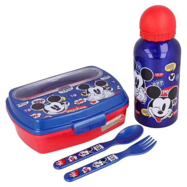ADFBF5C8-3654-EC11-91AD-2CEA7FB072AA.jpg Mickey Mouse - Lunchbox rinkinys, 400ml vandens gertuvė, stalo įrankiai