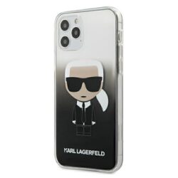 Karl Lagerfeld Iconik Gradient – dėklas, skirtas iPhone 12 Pro Max (juodas)