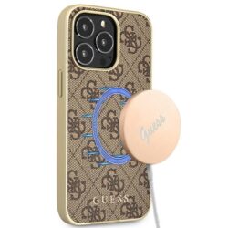 Guess 4G Collection MagSafe – dėklas, skirtas iPhone 11 (rudas)