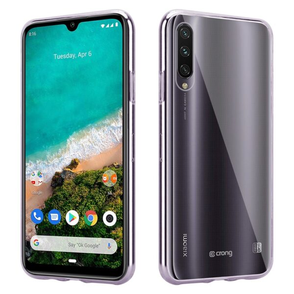Crong Crystal Slim Cover – apsauginis dėklas, skirtas Xiaomi Mi A3 (skaidrus)