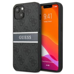 Guess 4G Printed Stripe – dėklas, skirtas iPhone 13 mini (pilkas)