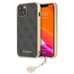 Guess 4G Charms kolekcija – dėklas, skirtas iPhone 13 (pilkas)