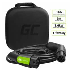 Kabelis Green Cell GC Type 2 3,6 kW 5 m / 16,4 pėdos EV / PHEV įkrovimui