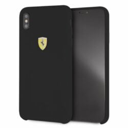 Ferrari silikoninis kietas dėklas, skirtas iPhone Xs Max (juodas)