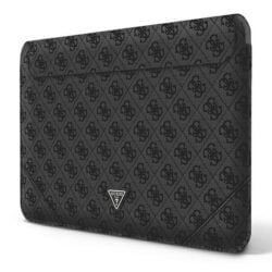 Guess 4G Uptown Triangle Logo Sleeve – 16 colių nešiojamojo kompiuterio dėklas (juodas)