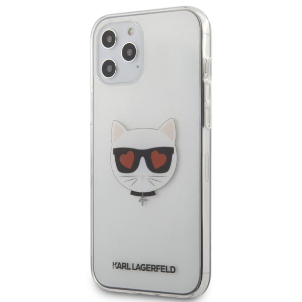 Karl Lagerfeld Choupette Head Heart – dėklas, skirtas iPhone 12 Pro Max (skaidrus)