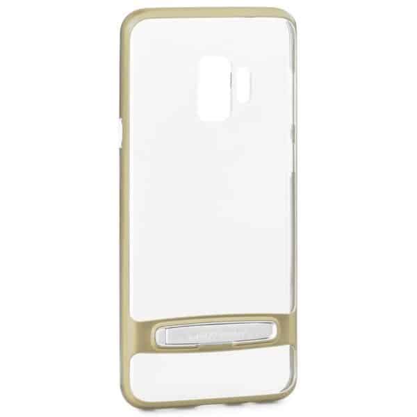Mercury Dream Bumper – Samsung Galaxy S9 dėklas su metaliniu stovu (auksinis)