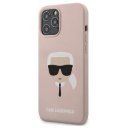 Karl Lagerfeld Silicone Ikonik Karl`s Head – dėklas, skirtas iPhone 12 Pro Max (rožinis)