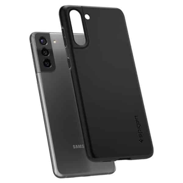 Spigen Thin Fit – dėklas, skirtas Samsung Galaxy S21 5G (juodas)