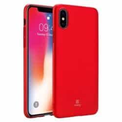 Crong Smooth Skin – apsauginis dėklas, skirtas iPhone Xs / X (raudonas)