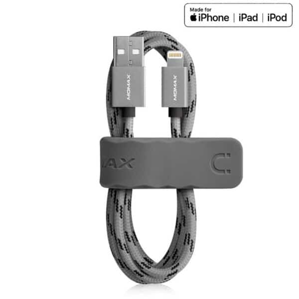 „Momax Elite Link Lightning“ prie USB laidas 2.4A, 1 m (pilkas)
