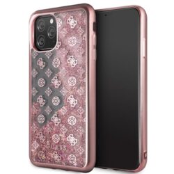 Guess Liquid Glitter Hearts – dėklas, skirtas iPhone 11 Pro Max (rožinis)