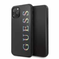 „Guess“ dvigubo sluoksnio blizgus dėklas – dėklas, skirtas „iPhone 11 Pro“ (juodas / kelių spalvų)